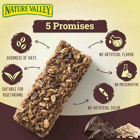 Nature Valley Crunchy Oats Chocolate Muesli Bar 42g x5