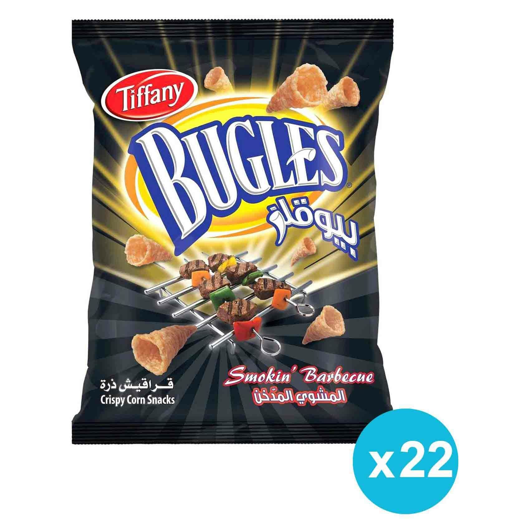 Buy Tiffany Bugles Smokin Barbecue Crispy Corn Snacks 13g x22