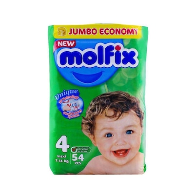 Molfix Diaper Extra Large, Mega Pack Size 6, 15+ KG, 60-Pack - Catch N Pack