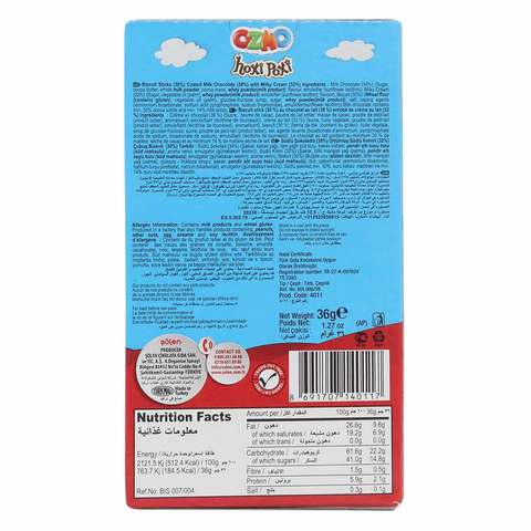 Ozmo Hoxi Poxi Chocolate Coated Sticks Biscuits 36g