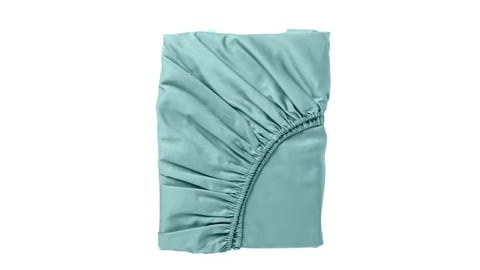 Fitted sheet, grey-turquoise180x200 cm