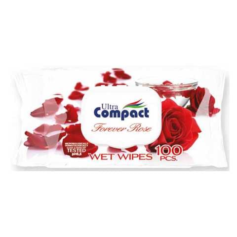 Ultra Compact Wet Wipes Rose 100 Wipes
