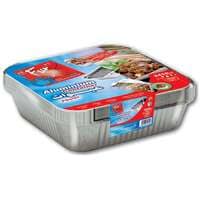Fun Aluminium Food Container With Lid Silver 2.41L 10 PCS
