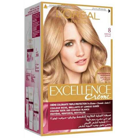 L&#39;Oreal Paris Hair Color Excellence Cream Light Blonde No.8