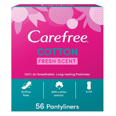 Carefree Panty Liners Large Aloe Pack Of 48