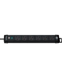 Brennenstuhl Premium Extension Socket 6 Fold 3 Metre Black