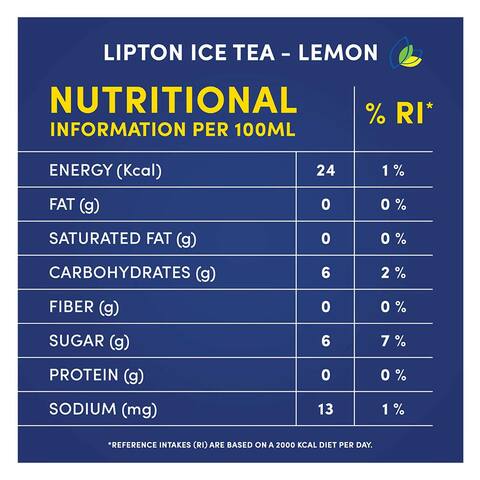 Lipton Non-Carbonated Lemon Ice Tea 320ml Pack of 6