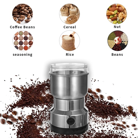 Generic-Home Mini Stainless Steel Coffee Spice Nuts Grains Bean Grinding Multifunctional Electric Grinder