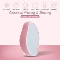 Crystal Hair Eraser,  Painless Crystal Hair Remover Tools, Soft Smooth Skin Fast &amp; Easy Crystal Hair Removal for Men and Women (Pink)