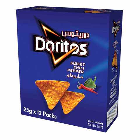 Doritos Sweet Chili Pepper Chips 23g Pack of 12