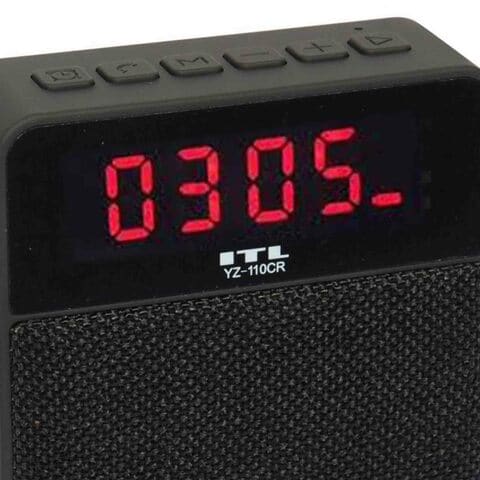 ITL YZ-110CR Clock Bluetooth Speaker Black