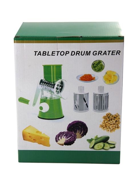 Generic Tabletop Drum Grater Green And White 1cm