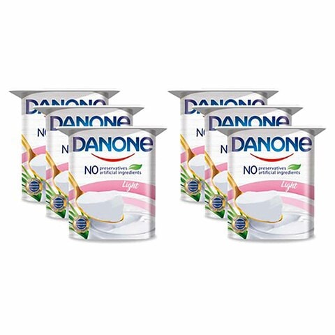 Buy Danone Light Yoghurt - 105gm - Pack of 5+1 in Egypt