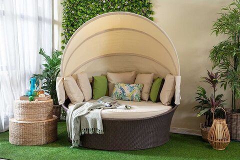 Pan Emirates Moondance Day Bed Rattan And Fabric