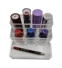 Clear Makeup Brush Holder Organizer, Acrylic Cosmetics Brushes Storage Holders, Cute Pen and Pencil Holder for Desk