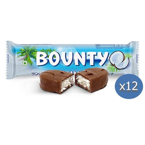 Bounty Milk Chocolate Bars 55g Pack of 12