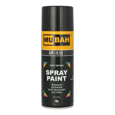 Buy Mu Bah Spray Paint SP-512 GW-300G 39 Black 400ml Online | Carrefour ...
