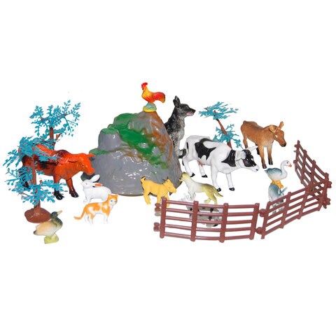 Chamdol Farm Animals And Dinosaurs Set Multicolour