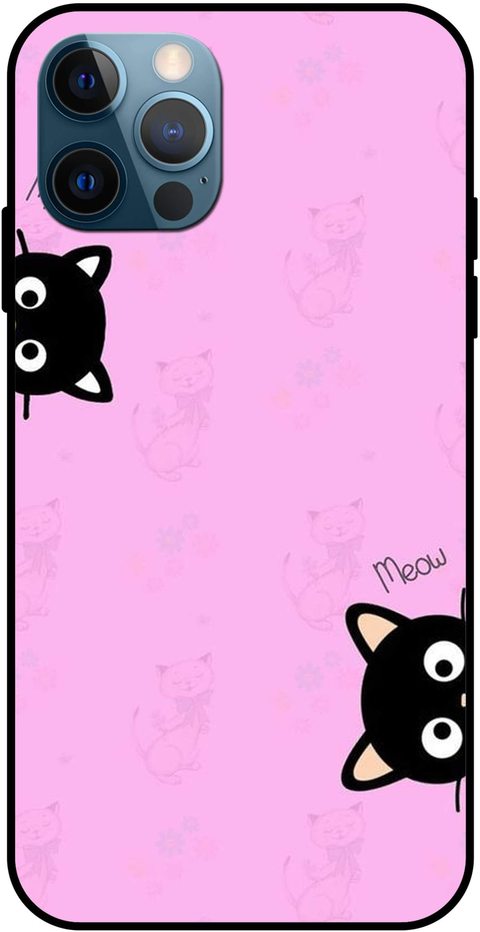 Theodor - Apple iPhone 12 Pro 6.1 Inch Case Meow Meow Flexible Silicone Cover