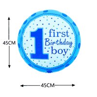 FIRST BIRTHDAY BOY 18&#39; - HELIUM FOIL BALLOON FOR BIRTHDAY PARTY DECORATION