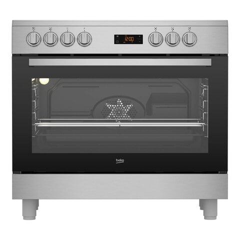 Beko 90 X 60Cm 5 Zones Ceramic Cooker Stainless Steel Color GM17300GXNS