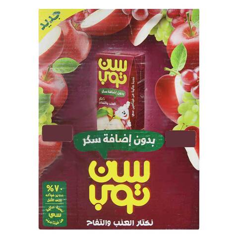 اشتري سن توب شراب العنب والتفاح - بدون سكر مضاف 125مل ×18 في السعودية