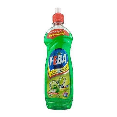 Feba Dishwashing Liquid - Apple Scent - 520ml