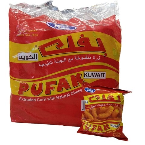 Buy Fico Pufak Corn Snacks With Cheese 18g x Pack of 20 in Kuwait