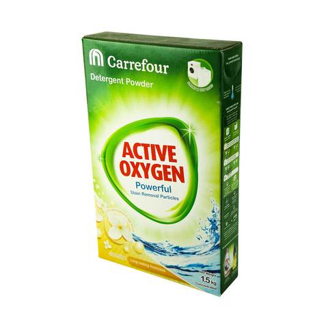 Buy Carrefour detergent powder top  front load jasmine 1.5 Kg in Saudi Arabia
