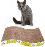 Buy Generic S-Plus 1X Cat Scratch Cardboard Catnip Scratching Pad Scratcher Lounge Sofa Bed Post Cat Mat Toy Grinding Nail Protect Furniture Scratch Board Corrugated Paper Interactive Bone Bed in UAE