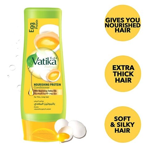 Vatika Naturals Egg Nourishing Protein Conditioner  For Thin and Limp Hair  400ml