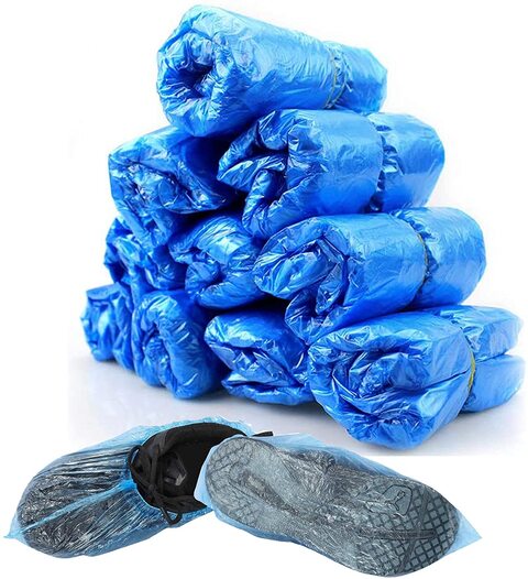 DISPOSABLE SHOE COVERS BLUE ONE-SIZE-FITS-MOST (100 ea) PN:5428