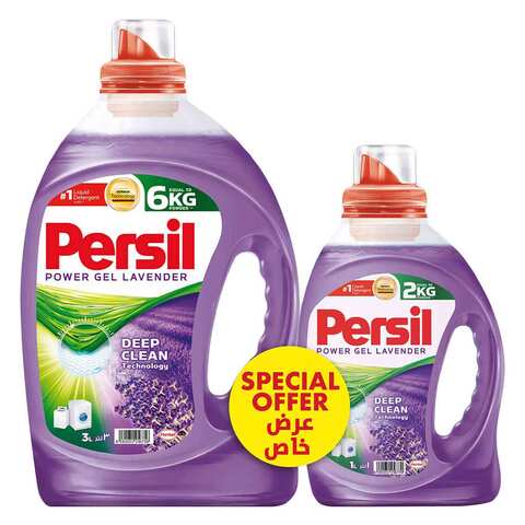 Persil Power Detergent Gel Advanced Lavender 3 lt+ 1 lt