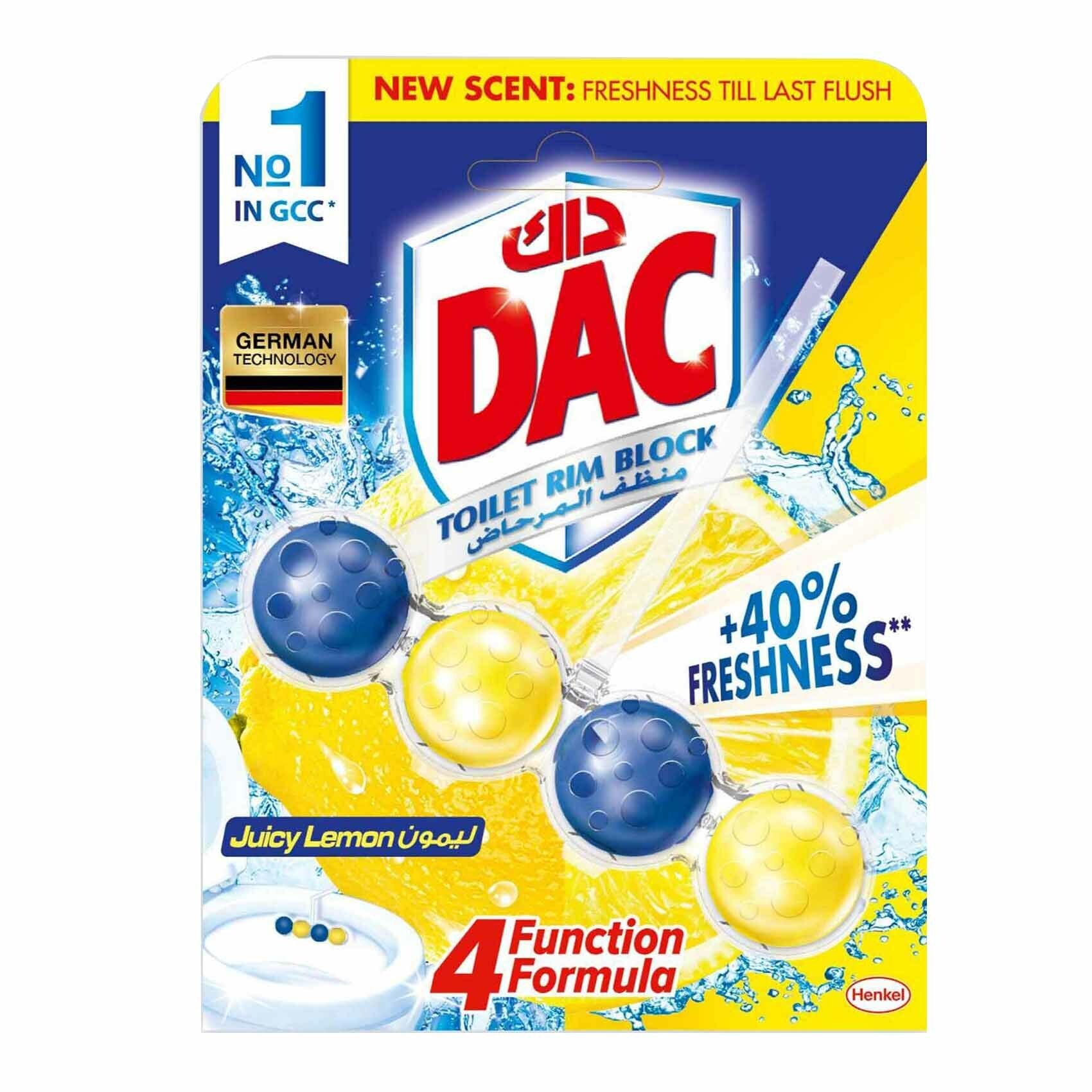 Buy DAC Toilet Cleaner Power Active Lemon 50g Online Shop Cleaning