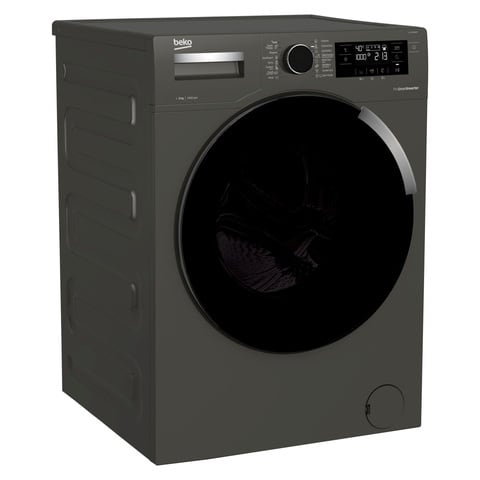 Beko 1400 RPM 16 Programs Washing Machine ProSmart Inverter Motor High Efficiency Manhattan Gray 9 Kg WTV9745XM