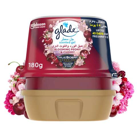 Glade Blooming Peony &amp; Cherry Scented Gel Air Freshener 180g
