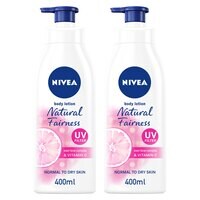 NIVEA Body Lotion Even Tone Natural Fairness Complex and Vitamin C All Skin Types 400ml Pack of 2