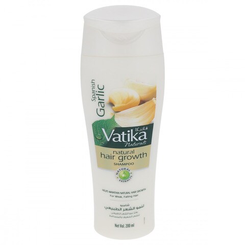 Vatika Naturals Natural Hair Growth Spanish Garlic Shampoo 200ml