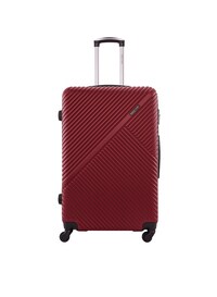 ParaJohn ABS Hardside Spinner Check In Large Luggage Trolley, 28 Inch, Burgundy