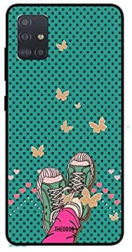Theodor - Samsung Galaxy A71 Case Cover Feet &amp; Butterfly Flexible Silicone Cover