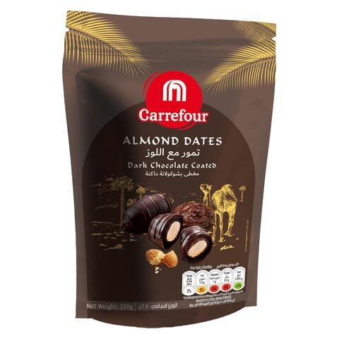 Carrefour Almond Dates With Dark Chocolate Coated 250g