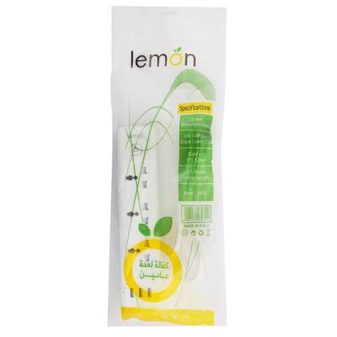 Lemon Extension 3 Ways 1.5 Meter + Usb
