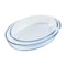 Oval Glass Bakeware Set Clear 2.4L and 3.2L 2 PCS