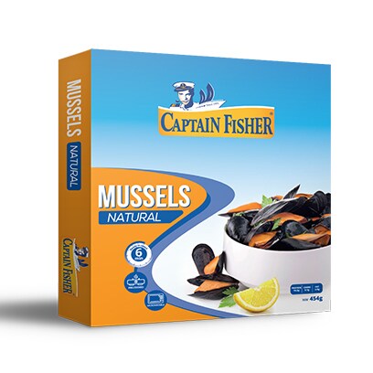 Captain Fisher Mussels Natural 450GR