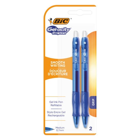 Bic Gelocity Original Gel Pen Blue 2 Pieces