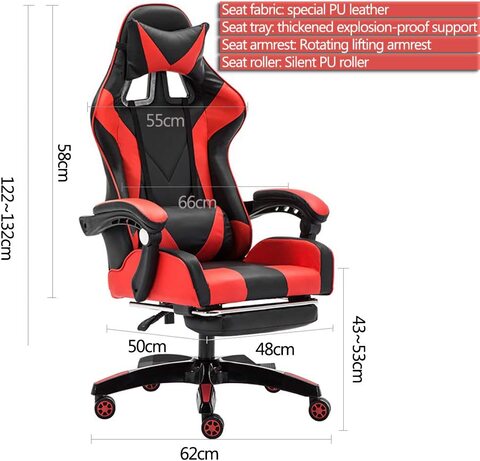 Buy Gaming Chair Video Gaming Chair PU Leather High Back