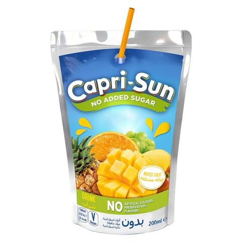 Buy Capri Sun No Added Sugar Mixed Fruit Juice 200ml in UAE