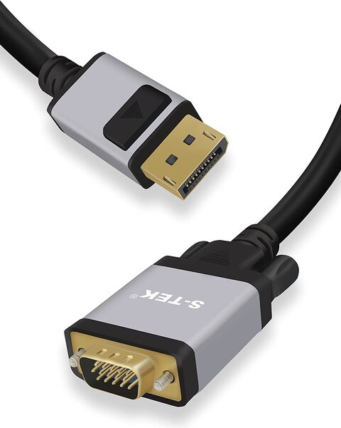 S-TEK [5m/6ft] Display Port to VGA Cable, Male to Male for Laptop, Graphic Card, HDTV and Projector 1.2 Version.