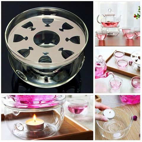 Generic Clear Glass Round Candles Holder, Tea Warmer