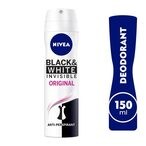 Buy NIVEA Antiperspirant Spray for Women, 48h Protection, Black  White Invisible Original, 150ml in Saudi Arabia